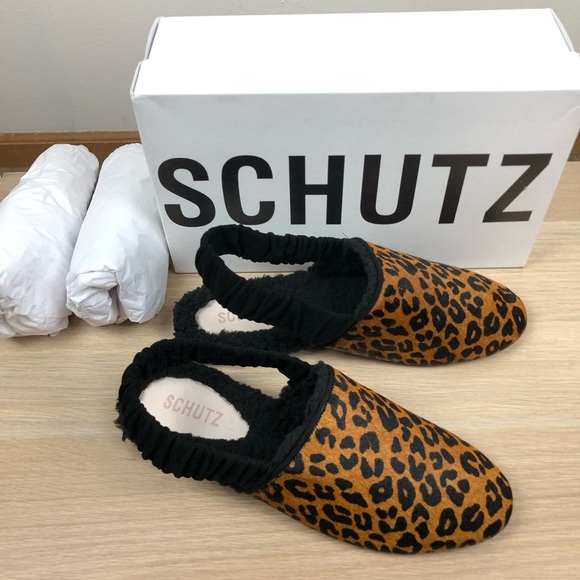 NWT Schutz Pompey Genuine Calf Hair Slingback Flat - Picture 8 of 9